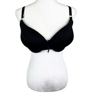 Inteco Intimates Bra Women 40DD Black Padded Wired Smooth T-Shirt Bra